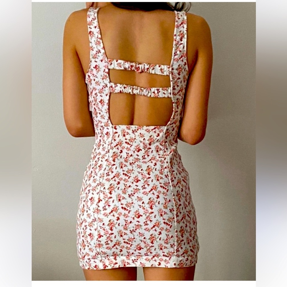 Y2K Vintage Floral backless dress
